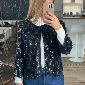 St. John Couture Black Sequin Jacket